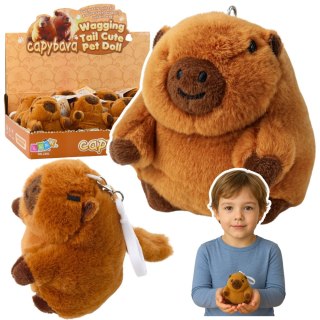 Pluszowa Kapibara Z Kręcącym Ogonkiem Brelok 9 x 8 cm LEAN TOYS