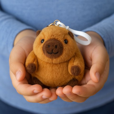 Pluszowa Kapibara Z Kręcącym Ogonkiem Brelok 9 x 8 cm LEAN TOYS