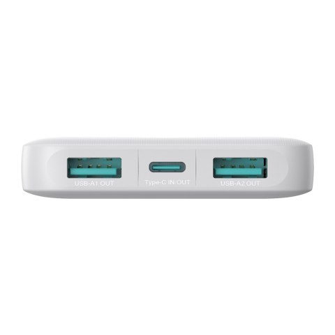 Powerbank JR-PBF12 10000mAh 2.4A 2x USB-A 1x USB-C - biały JOYROOM