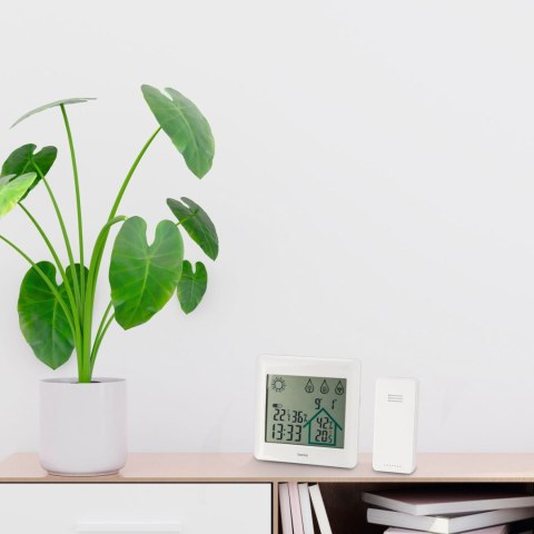 Stacja pogody Hama Action termometr higrometr zegar data - biała Hama