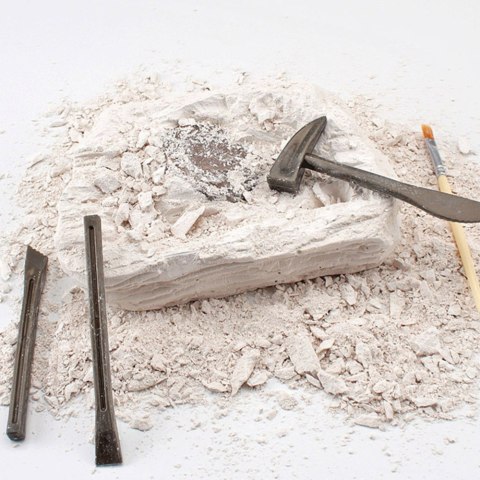 Zestaw Paleontologiczny Wykopaliska Blok Gipsowy Narzędzia LEAN Toys