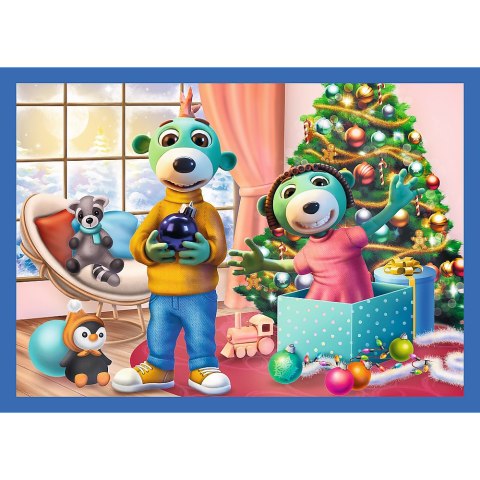 Puzzle - 4w1 (12, 15, 20, 24) - U Treflików pada śnieg - Rodzina Trefilków - Trefl 34657 Trefl Puzzle