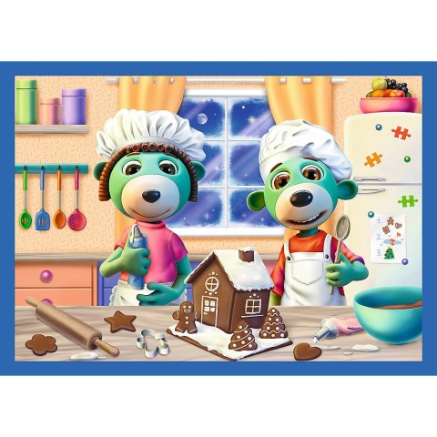 Puzzle - 4w1 (12, 15, 20, 24) - U Treflików pada śnieg - Rodzina Trefilków - Trefl 34657 Trefl Puzzle