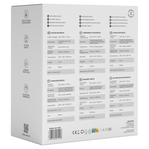 Termowentylator 2000W AD-02/B Savio