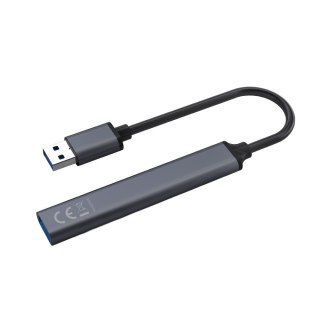 Hub 4 porty USB-A - 3 x USB-A 2.0, 1 x USB-A 3.0, 5 Gbps, Aluminium, AK-70 Savio
