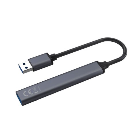 Hub 4 porty USB-A - 3 x USB-A 2.0, 1 x USB-A 3.0, 5 Gbps, Aluminium, AK-70 Savio