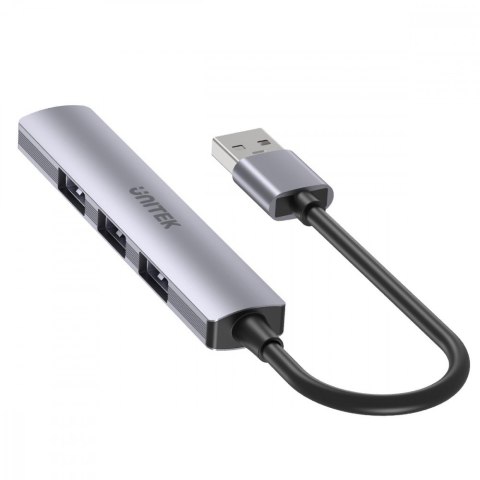 Hub USB-A; 3x USB-A 2.0; 1x USB-A 5 Gbps Aluminiowy Unitek