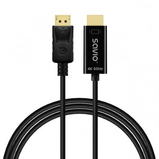 Kabel Display Port do HDMI CL-189 4K 60Hz, 1,5m Savio