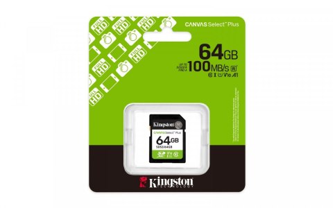 Karta pamięci SD 64GB Canvas Select Plus Gen3 100MB/s Kingston
