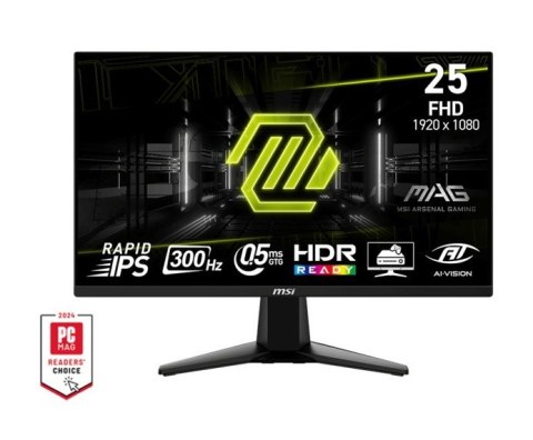 Monitor MAG 255XF 24.5 cala/LED/FHD/Flat/300Hz/Black MSI