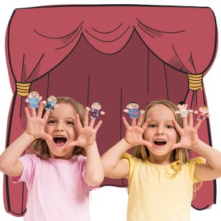 Pacynki palczatki pluszowe kukiełki na palce rodzinka teatrzyk zestaw 6 sztuk Kik Sp. z o. o. Sp. k.