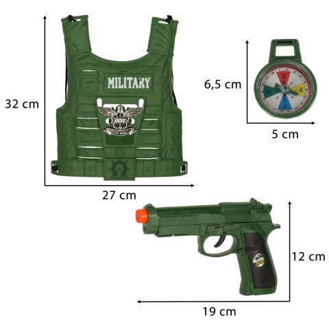 Zestaw wojskowy strój kamizelka karabin lornetka Kik Sp. z o. o. Sp. k.