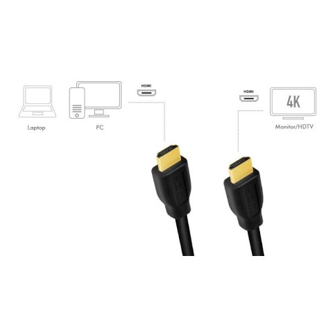 Kabel HDMI 4K/60Hz, CCS, 5m Czarny LogiLink