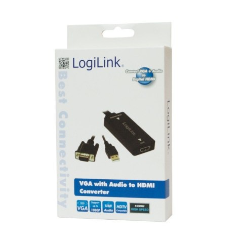 Konwerter VGA do HDMI z audio LogiLink