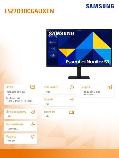 Monitor 27 cali LS27D300GAUXEN Samsung