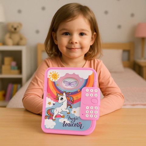 Pamiętnik Notatnik Na Kod Jednorożec Nagrywanie Głosu Quiz Melodie Różowy LEAN Toys