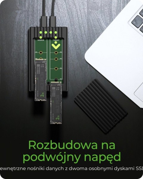 Stacja ICY BOX IB-2817MCL-C31 z funkcją klonowania dla 2x NVMe SSD IcyBox