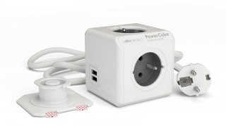 Listwa zasilająca PowerCube Extended USB 3m 2404/FREUPC Szara Allocacoc