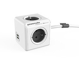 Listwa zasilająca PowerCube Extended USB 3m 2404/FREUPC Szara Allocacoc