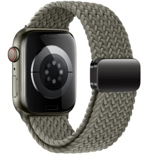 Pasek do Apple Watch 4 / 5 / 6 / 7 / 8 / 9 / SE / Ultra 1 / 2 (42 / 44 / 45 / 49 mm) Nylonmag - zielony Tech-Protect