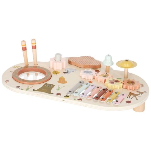 Stolik edukacyjny drewniany tablica muzyczna cymbałki talerze Kik Sp. z o. o. Sp. k.
