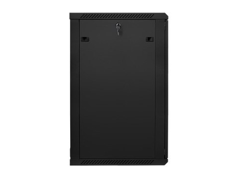 Szafa instalacyjna wisząca 19 cali 22U 600X600mm czarna (drzwi szklane) Lanberg
