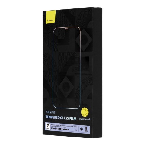 Szkło hartowane do iPhone 12 Pro Max na cały ekran 0.4mm filtr Anti Spy ZESTAW BASEUS