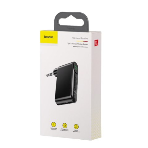 Transmiter samochodowy Bluetooth AUX mini jack 3.5 mm Overseas Edition czarny BASEUS