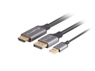 Kabel HDMI(M)-Displaypor(M) 1.8M 4K czarny Lanberg