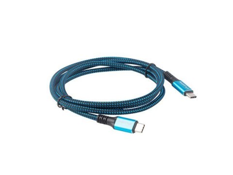 Kabel USB-C M/M USB4 1.2m 100W 8K 60HZ czarno-niebieski Lanberg