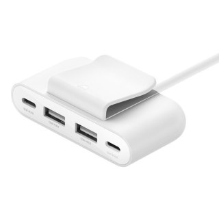Ładowarka 4-portowa 2xUSB-C, 2xUSB-A 30W, biała Belkin