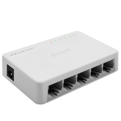 SWITCH przełącznik sieciowy 5 x port RJ45 | 1000Mbps | Fast Ethernet | LAN Qoltec