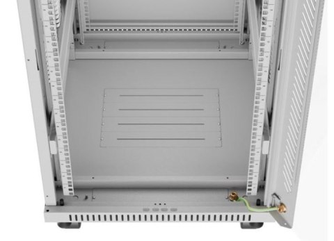 Szafa stojąca rack 19 cali 22U 600x800 szara drzwi szklane LCD flack pack Lanberg