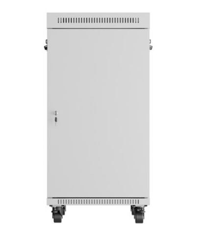 Szafa stojąca rack 19 cali 22U 600x800 szara drzwi szklane LCD flack pack Lanberg