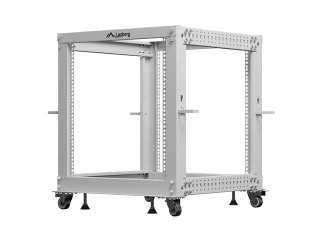 Stojak Open rack 19 cali 12U 600x600-1100 regulowany szary Lanberg