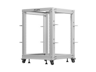 Stojak Open rack 19 cali 15U 600x600-1100 regulowany szary Lanberg