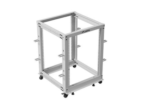 Stojak Open rack 19 cali 15U 600x600-1100 regulowany szary Lanberg