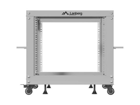 Stojak Open rack 19 cali 9U 600x600-1100 regulowany szary Lanberg