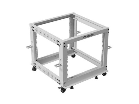 Stojak Open rack 19 cali 9U 600x600-1100 regulowany szary Lanberg