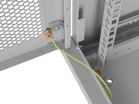 Szafa instalacyjna rack wisząca 19 cali 4U 600x450 drzwi perforowane (flat pack) szara Lanberg