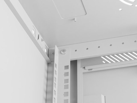 Szafa instalacyjna rack wisząca 19 cali 4U 600x450 drzwi perforowane (flat pack) szara Lanberg