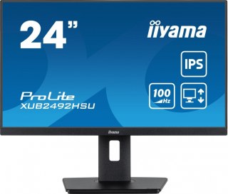 Monitor 23.8 cala XUB2492HSU-B6 IPS,HDMI,DP,100Hz,PIVOT,USB,HAS/150mm IIYAMA