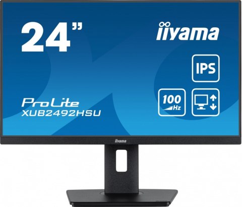 Monitor 23.8 cala XUB2492HSU-B6 IPS,HDMI,DP,100Hz,PIVOT,USB,HAS/150mm IIYAMA
