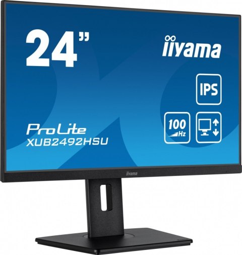 Monitor 23.8 cala XUB2492HSU-B6 IPS,HDMI,DP,100Hz,PIVOT,USB,HAS/150mm IIYAMA