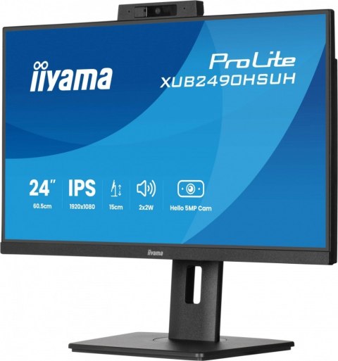 Monitor 24 cale XUB2490HSUH-B2 IPS,FHD,CAM,MIC,HDMI,DP IIYAMA