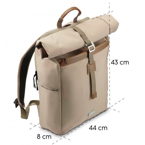 Plecak do laptopa 16,2 cala Silvan beżowy Hama