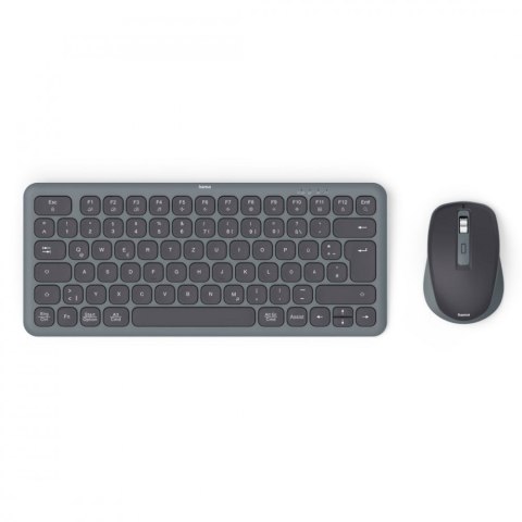 Zestaw klawiatura i mysz WKM-500 Czarno-szara Hama