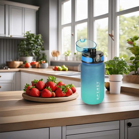 Butelka na wodę bidon z ustnikiem sportowy BPA FREE 600ml niebiesko-zielony Kik Sp. z o. o. Sp. k.
