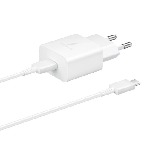 Ładowarka sieciowa USB-C 15W PD AFC + kabel USB-C biały SAMSUNG