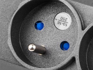 Listwa przeciwprzepięciowa M12/16A Rack 19'' 2.5m czarna (12 gniazd) do montażu pionowego Armac